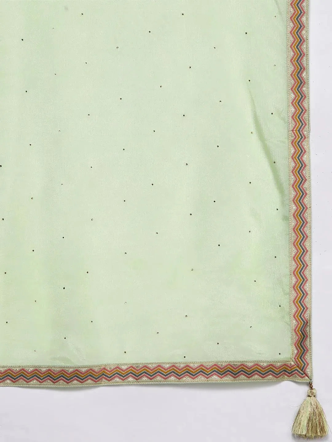 Green Self Design Silk Anarkali Suit Set - Libas 