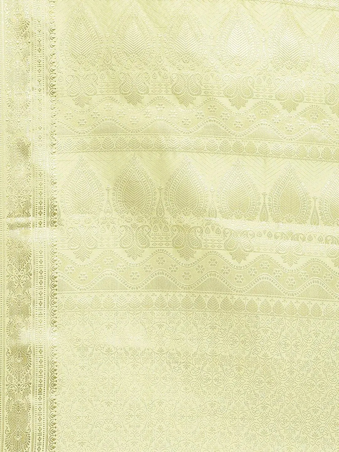 Green Woven Design Brocade Saree - Libas 