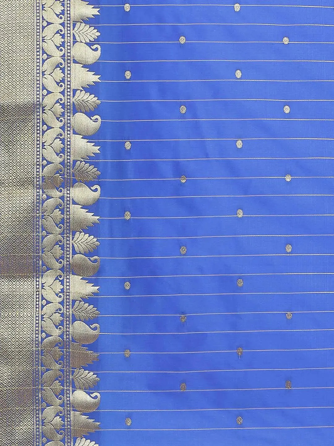 Green Woven Design Silk Saree - Libas 