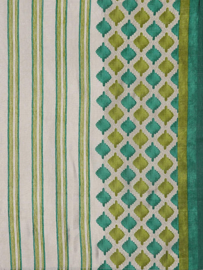 Green Yoke Design Silk Blend Straight Kurta With Salwar & Dupatta - Libas