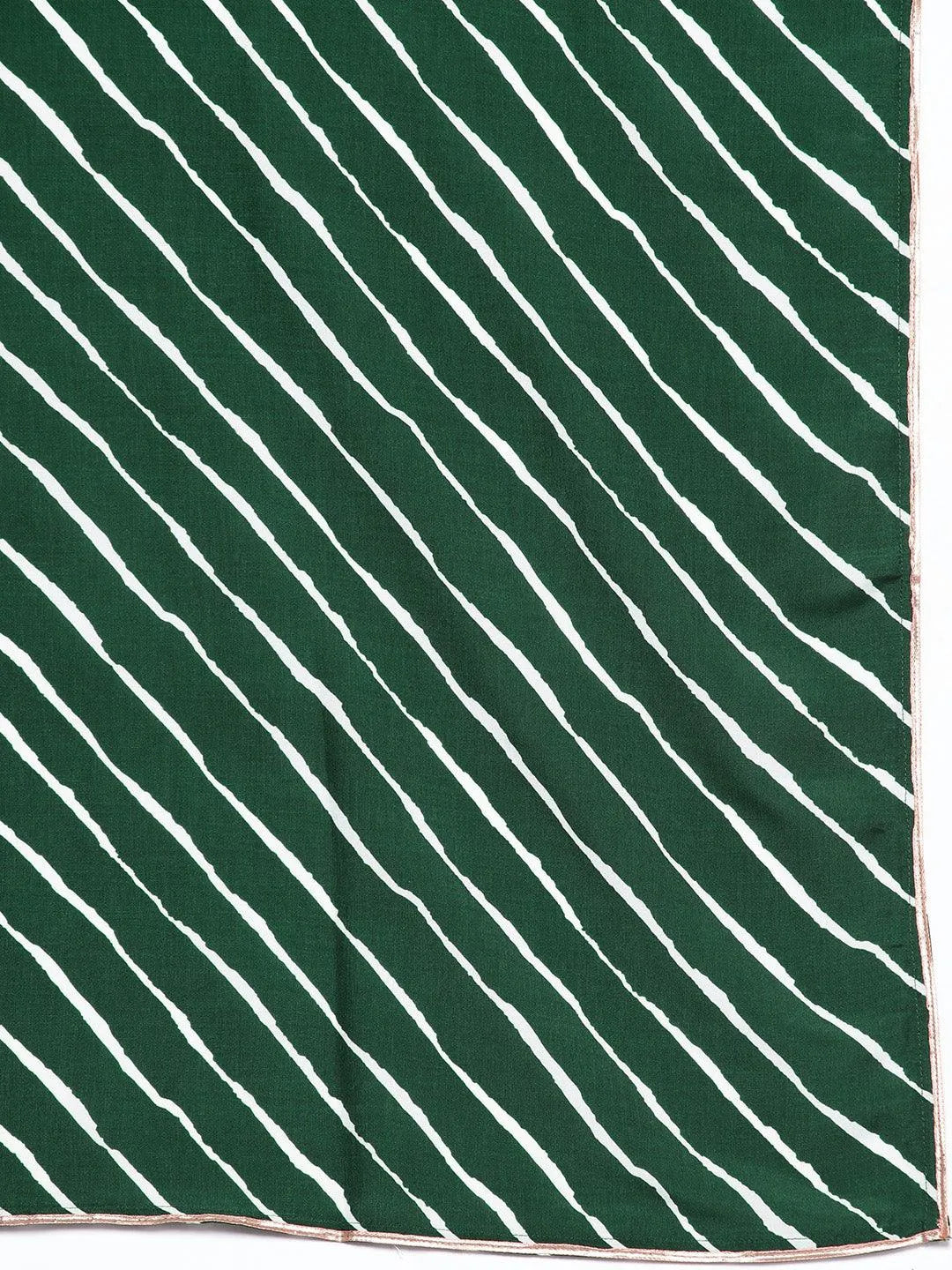 Green Yoke Design Silk Blend Straight Kurta With Trousers & Dupatta - Libas 