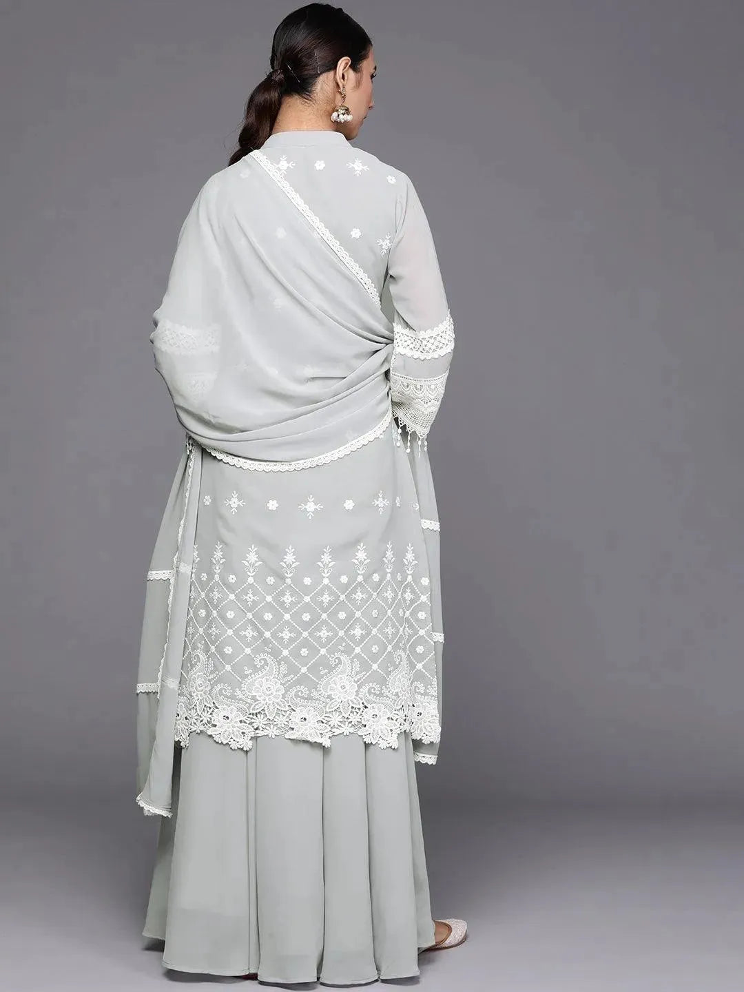 

Buy Grey Embroidered Georgette Suit Set - 20170O-XS | Libas Ethnic Wear Online