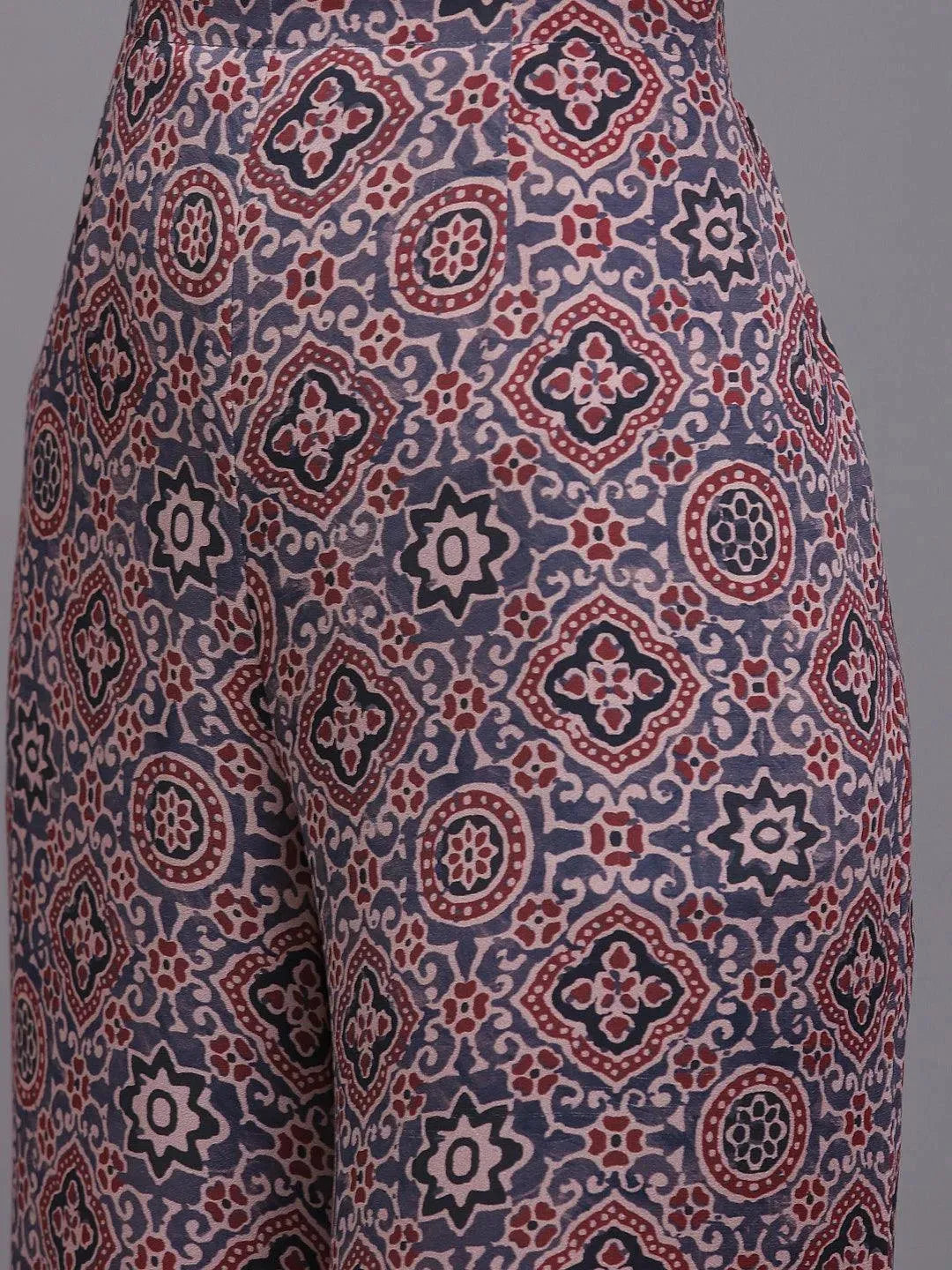 Grey Printed Georgette Co-Ords - Libas 