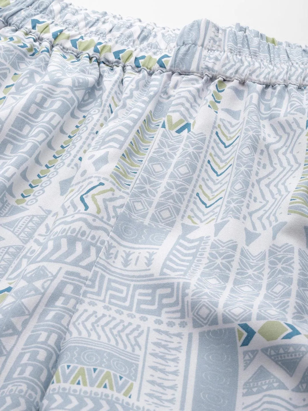 Grey Printed Rayon Co-Ords - Libas 