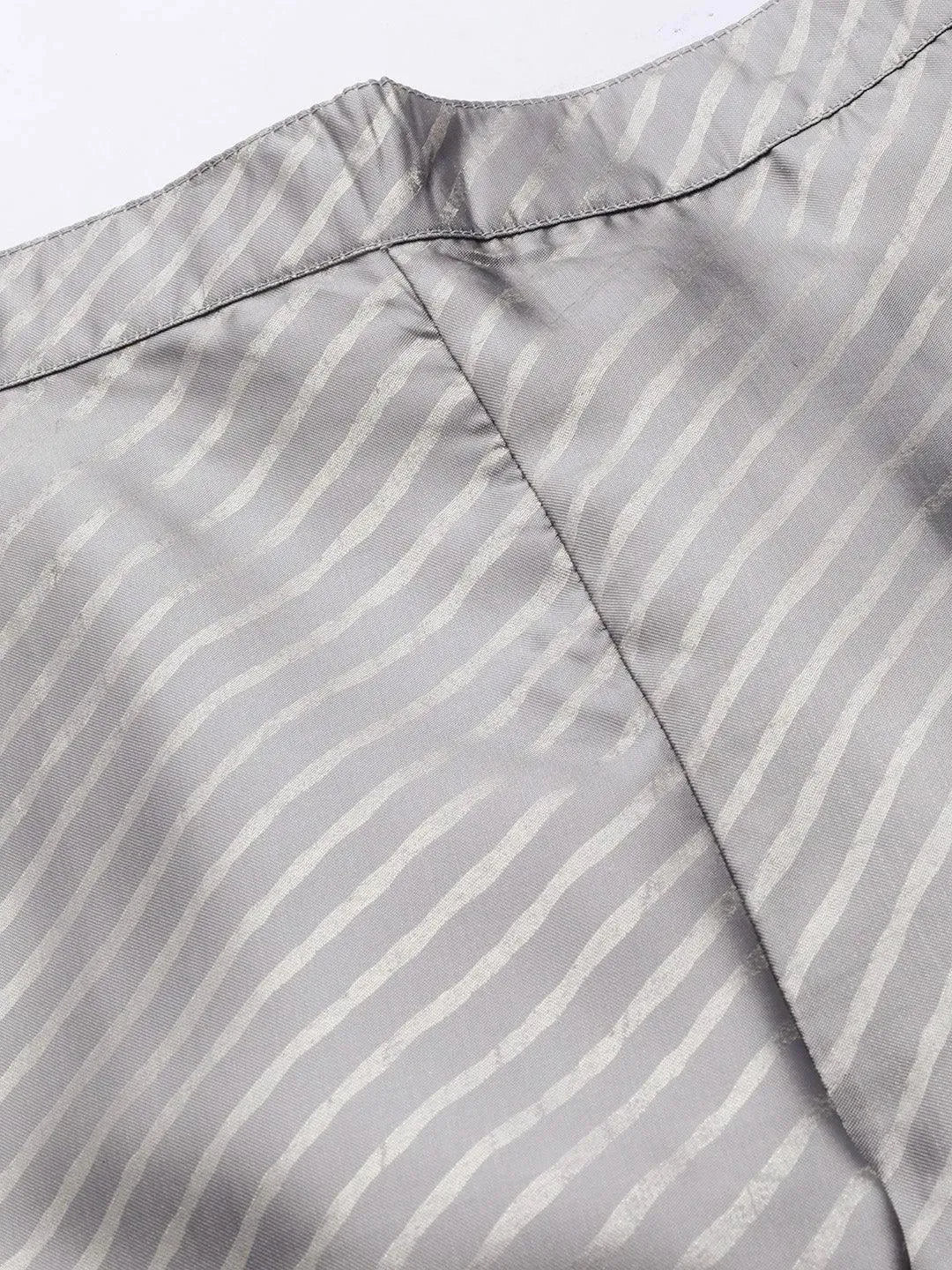 Grey Printed Silk Trousers - Libas 