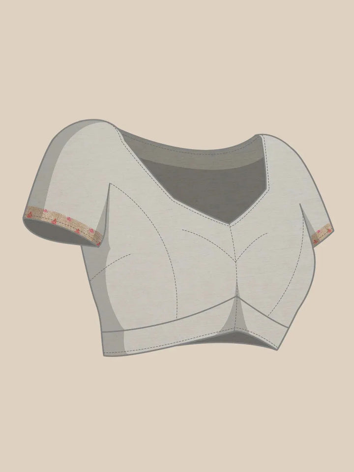 Grey Woven Design Brocade Saree - Libas