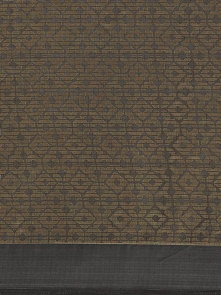 Grey Woven Design Brocade Saree - Libas