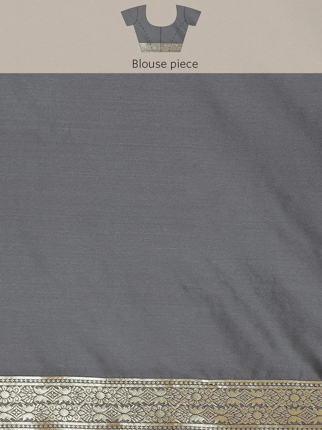 Grey Woven Design Brocade Saree - Libas 