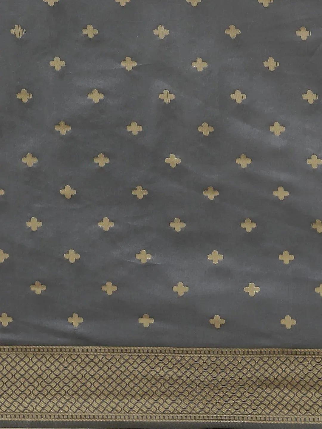 Grey Woven Design Silk Saree - Libas 