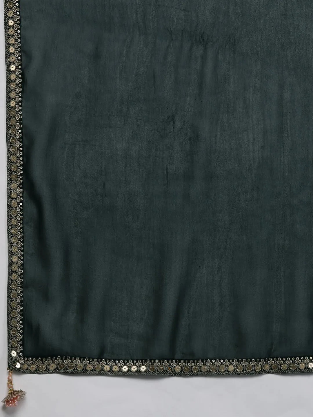 Libas Art Green Embroidered Georgette Anarkali Kurta With Palazzos & Dupatta - Libas 