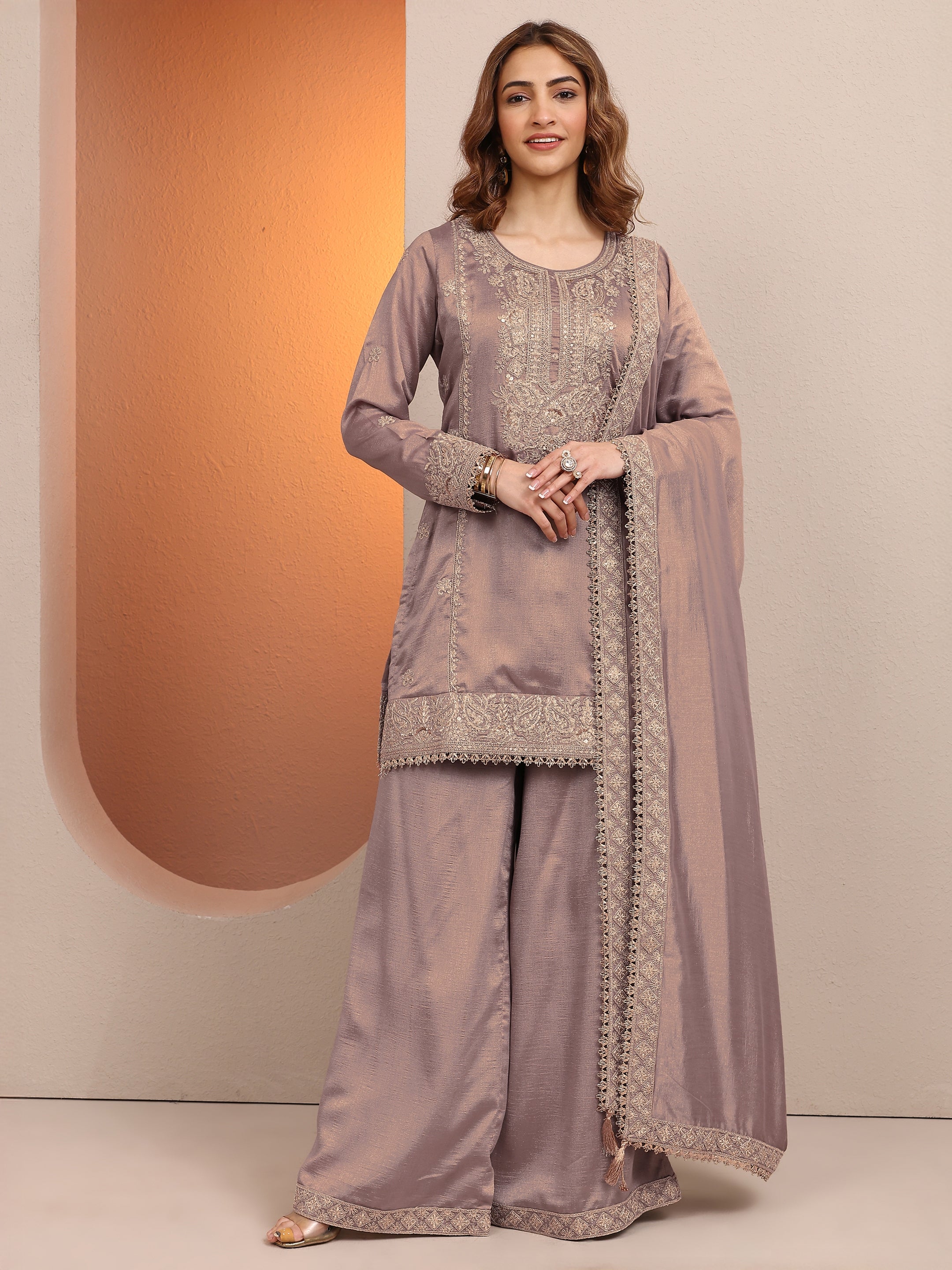 Libas Art Grey Embroidered Organza Straight Suit Set With Dupatta-picture-10
