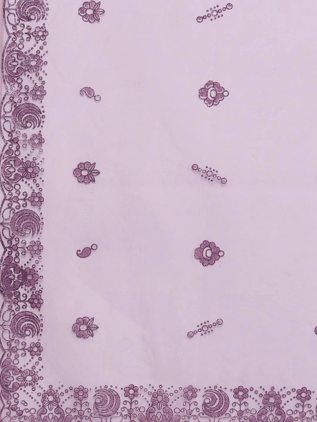 Libas Art Mauve Embellished Net Gown Dress With Dupatta - Libas 
