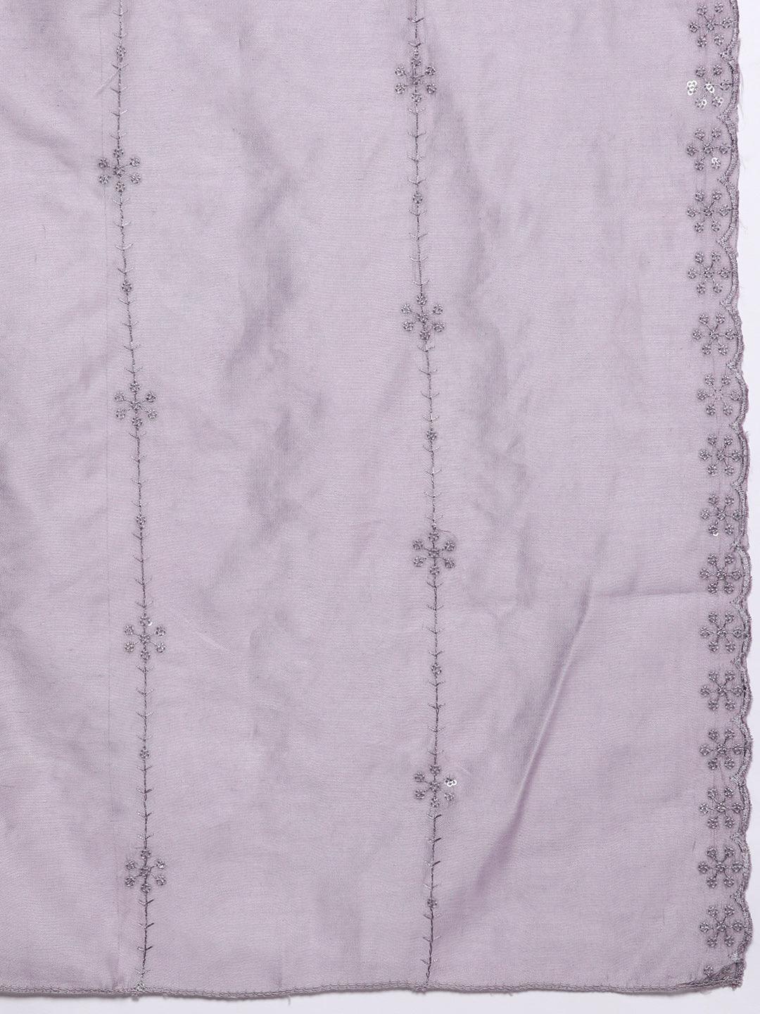 Libas Art Mauve Embroidered Silk Blend Pakistani Suit