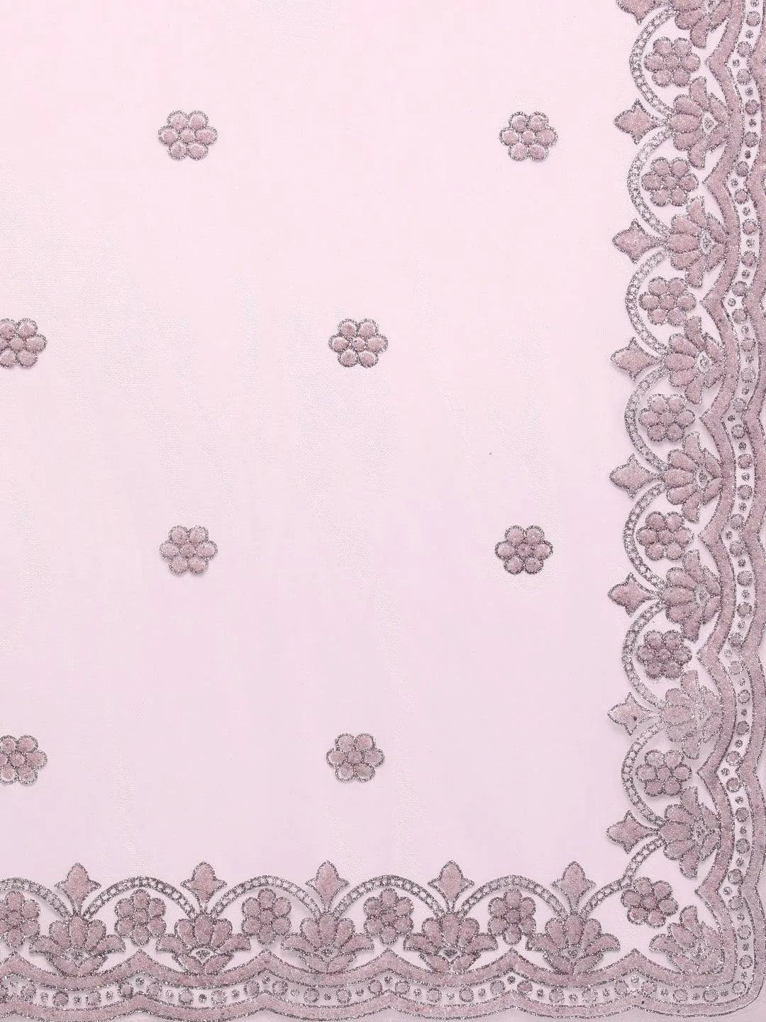 Libas Art Pink Embellished Net Gown Dress With Dupatta - Libas 