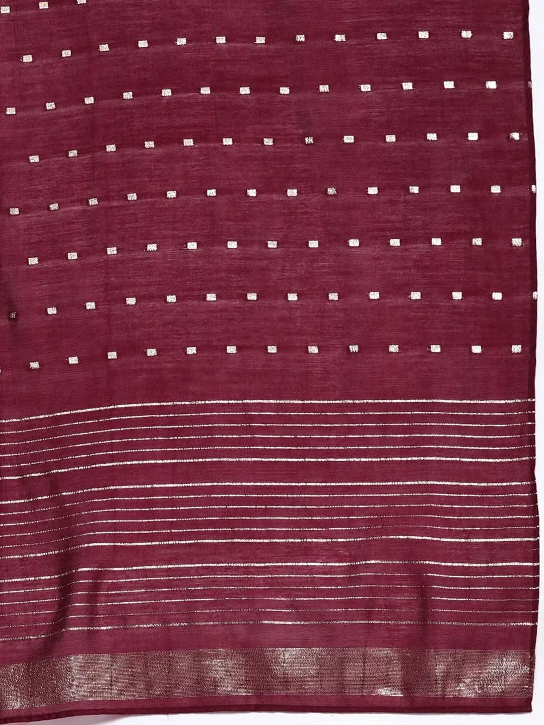 Maroon Embroidered Silk Blend Straight Suit Set - Libas 