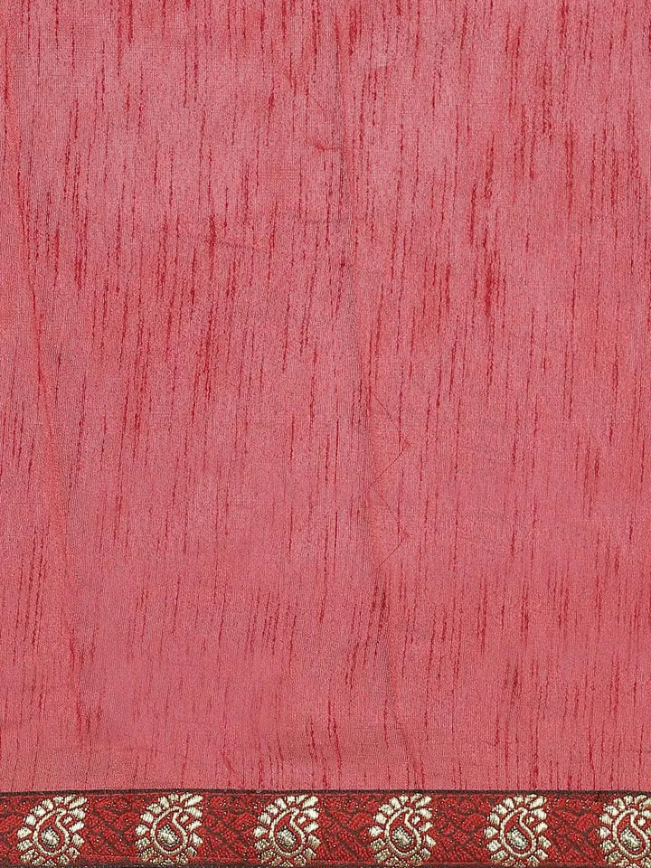 Maroon Printed Chiffon Saree - Libas