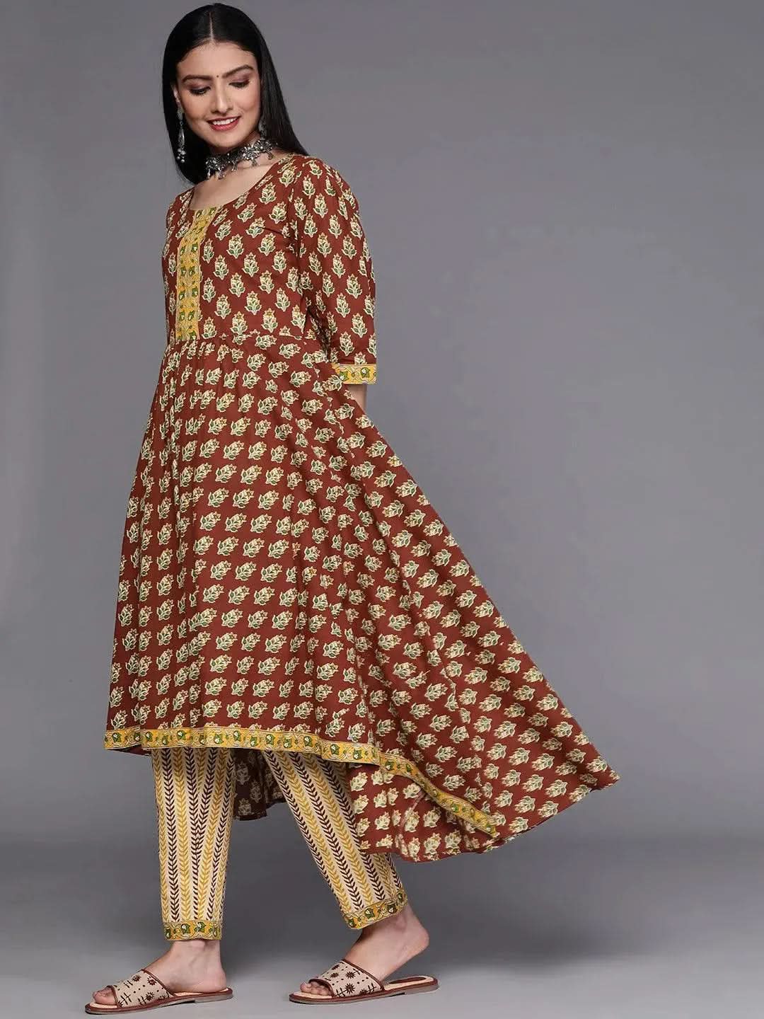 

Buy Maroon Printed Cotton Suit Set - 33138O- | Libas Ethnic Wear Online