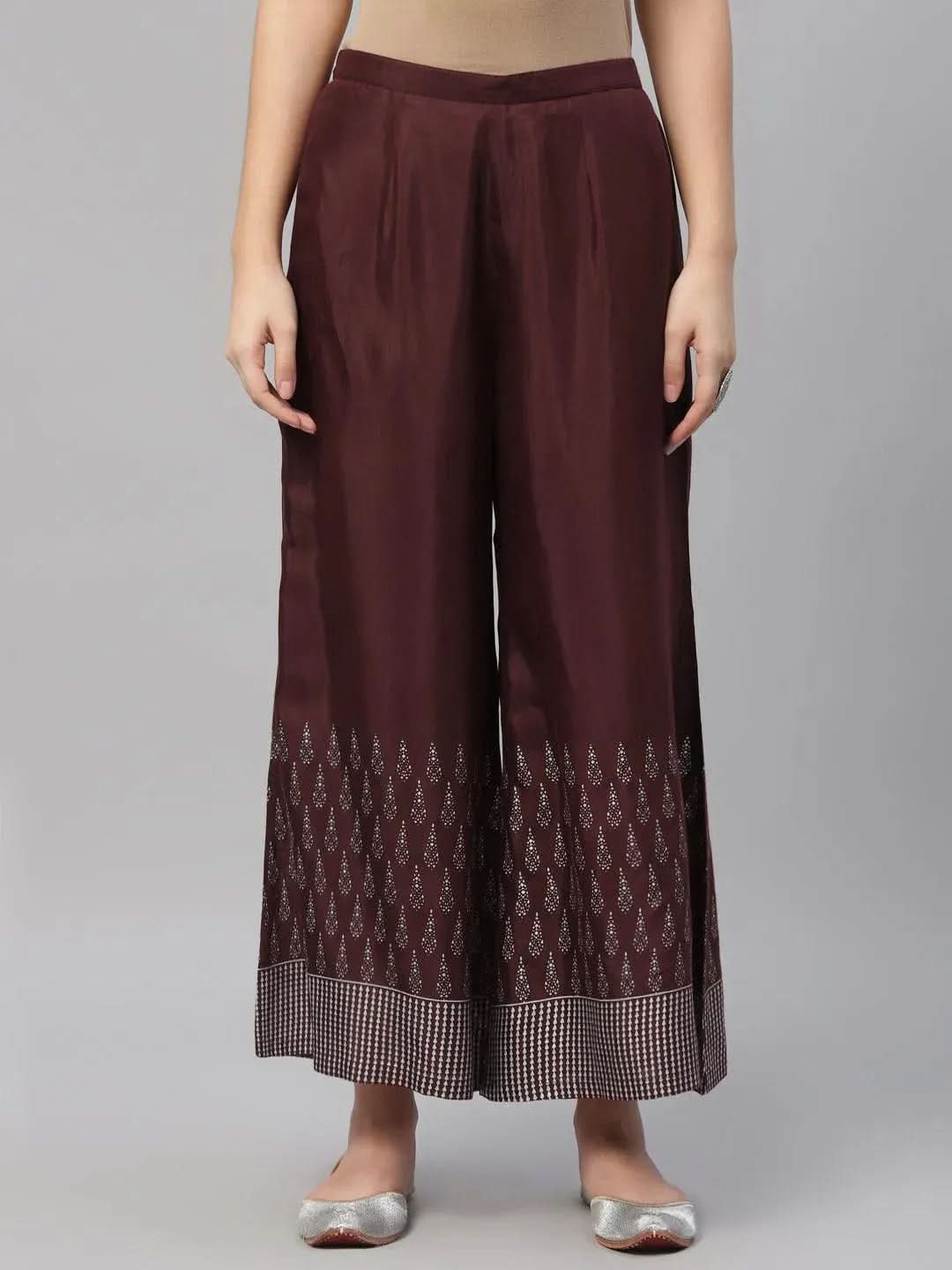 

Buy Maroon Printed Polyester Palazzos - PL770-S | Libas Ethnic Wear Online