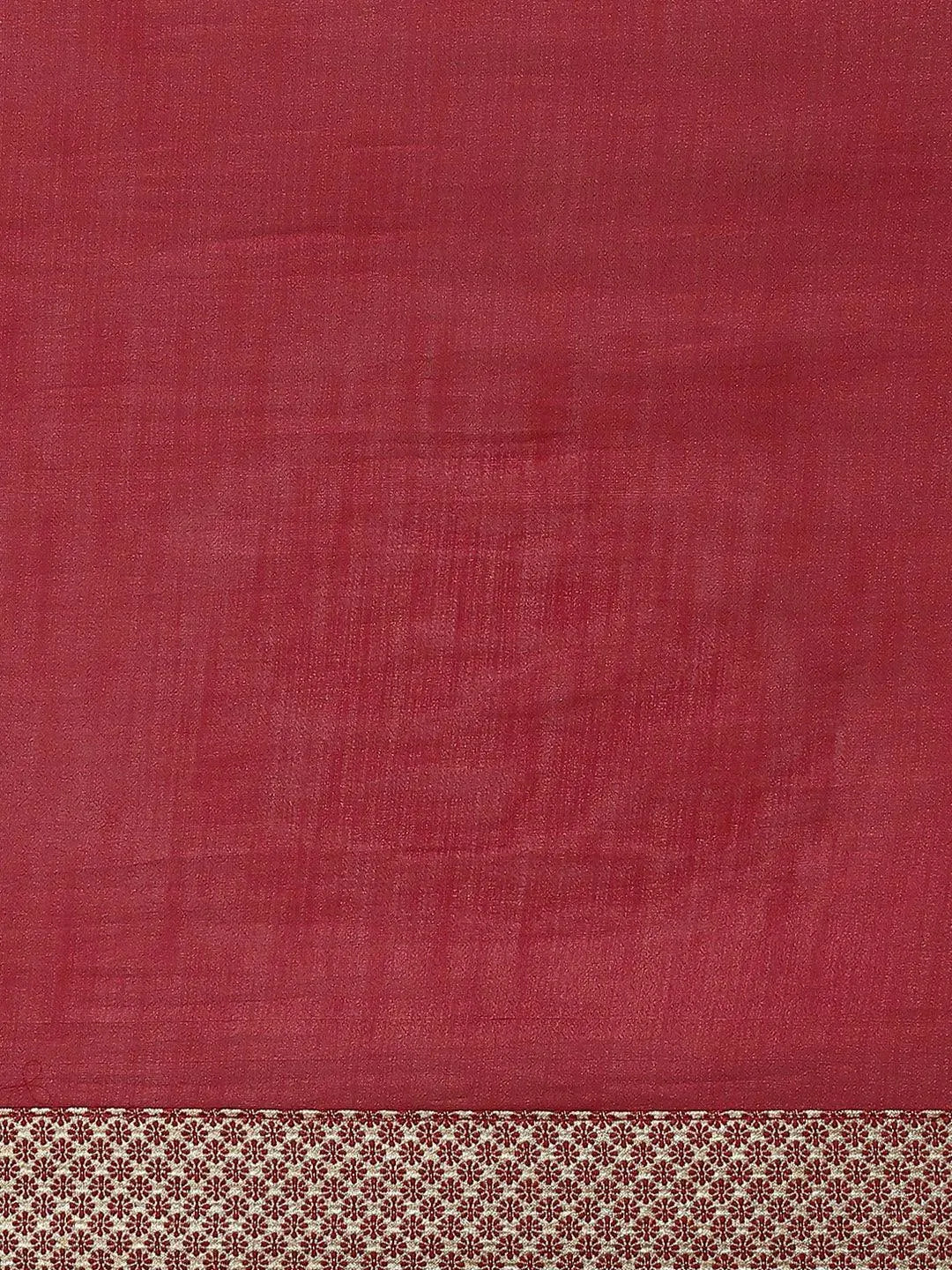 Maroon Solid Chiffon Saree - Libas 