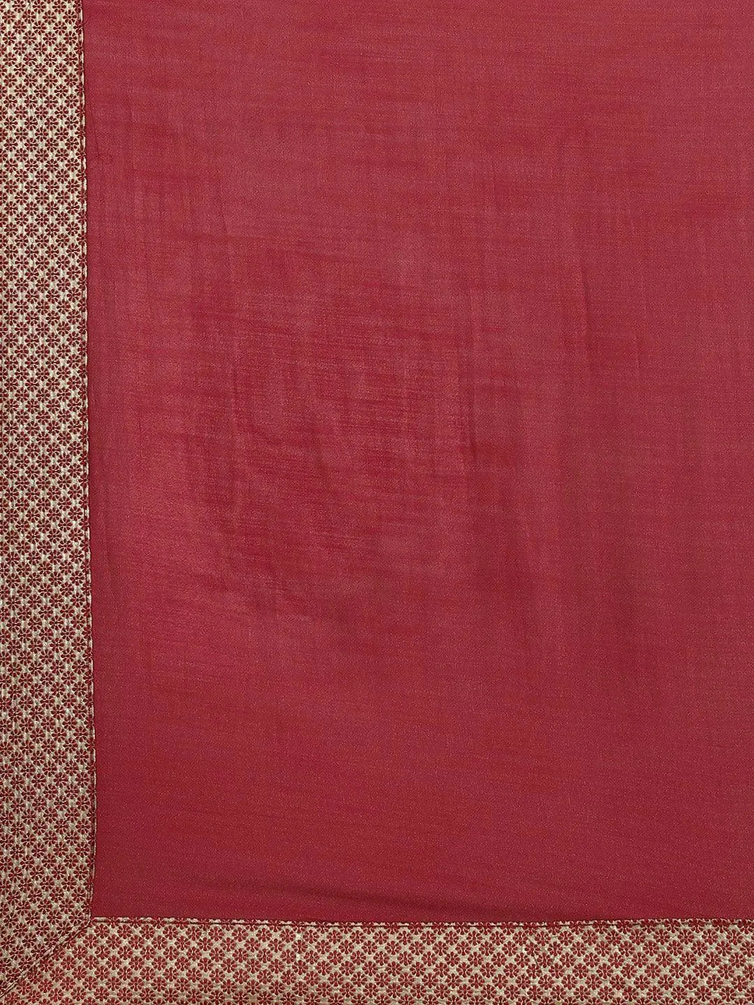 Maroon Solid Chiffon Saree - Libas 