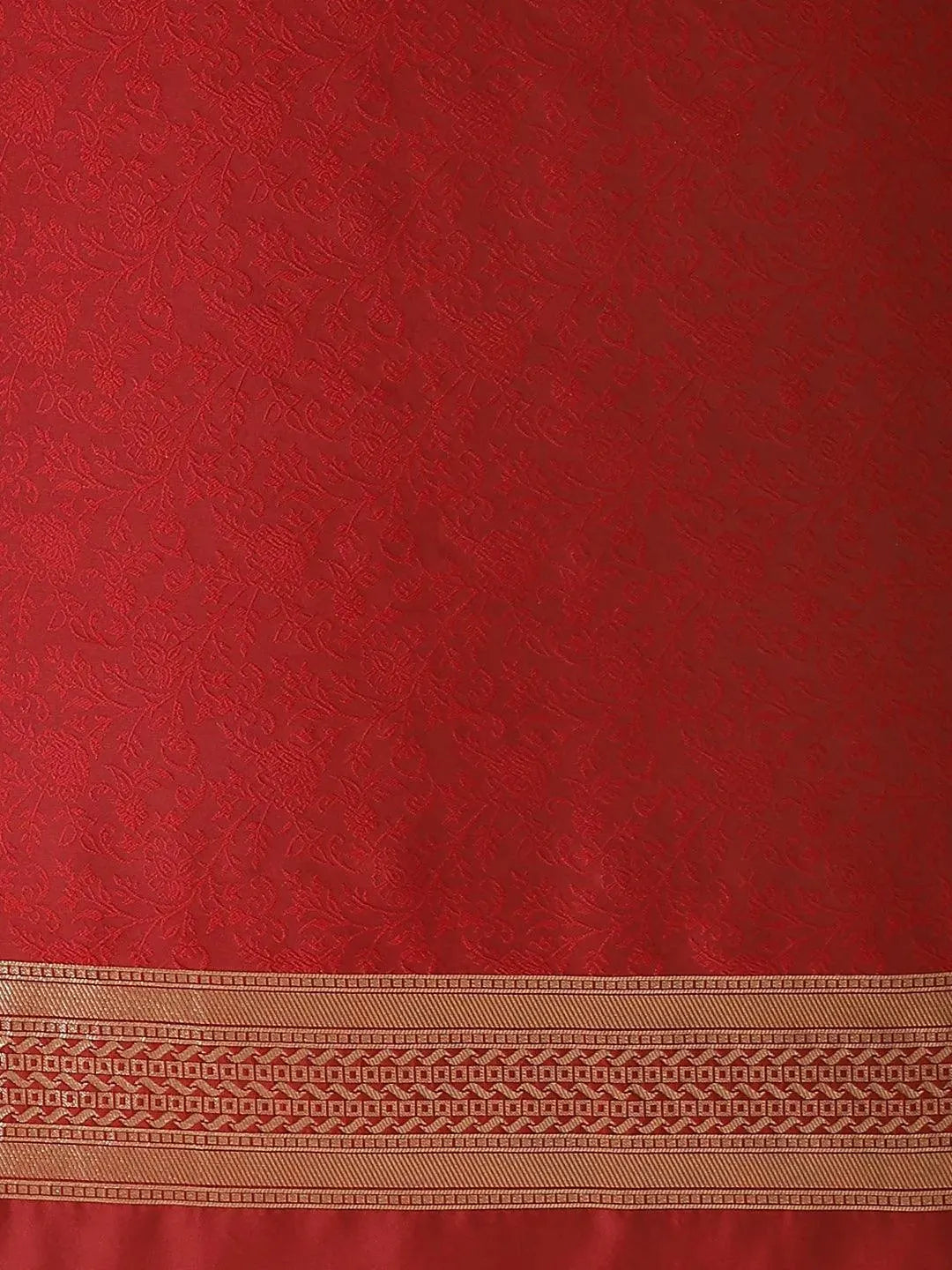 Maroon Woven Design Silk Saree - Libas 