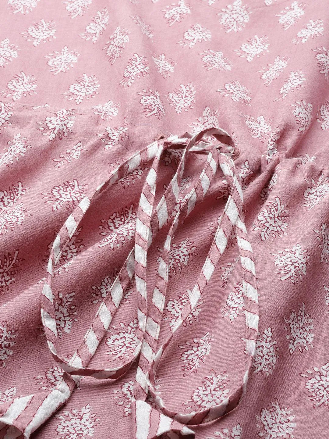 Mauve Printed Cotton Nightdress - Libas 