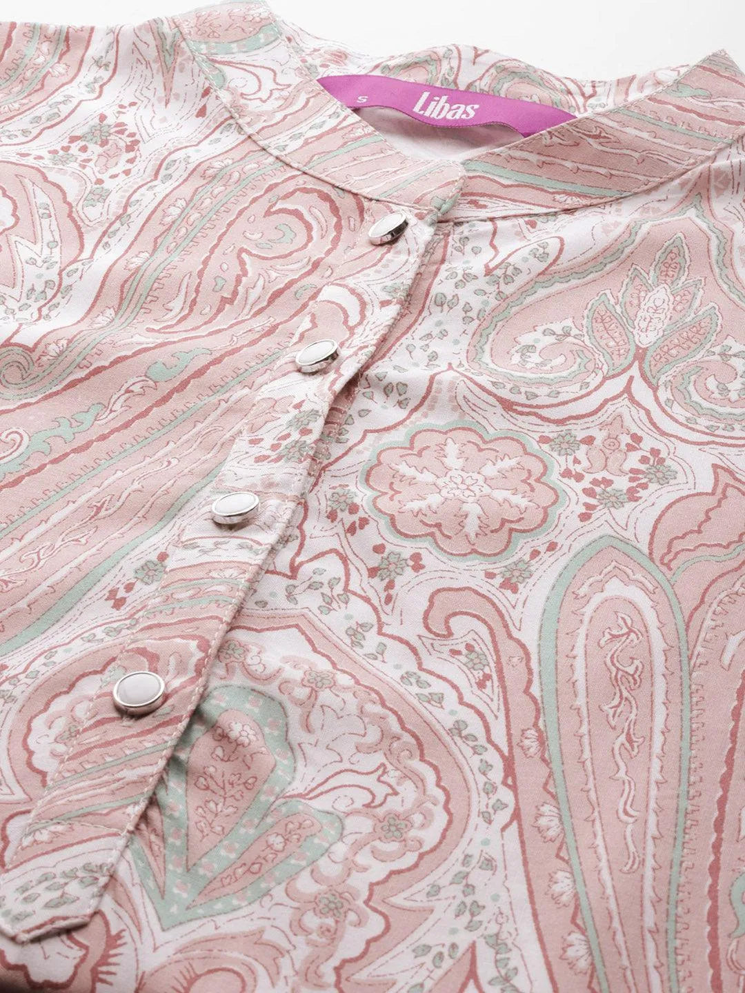 Mauve Printed Rayon Co-Ords - Libas 
