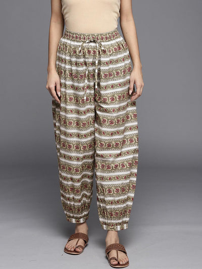 Multi Printed Cotton Salwar Pants - Libas