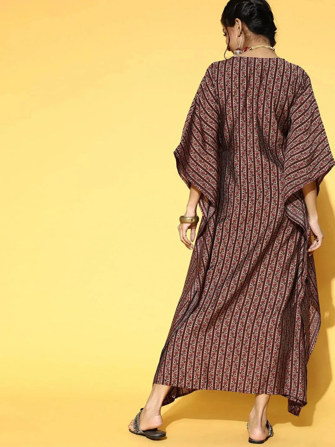 Multic Printed Silk Blend Dress - Libas 