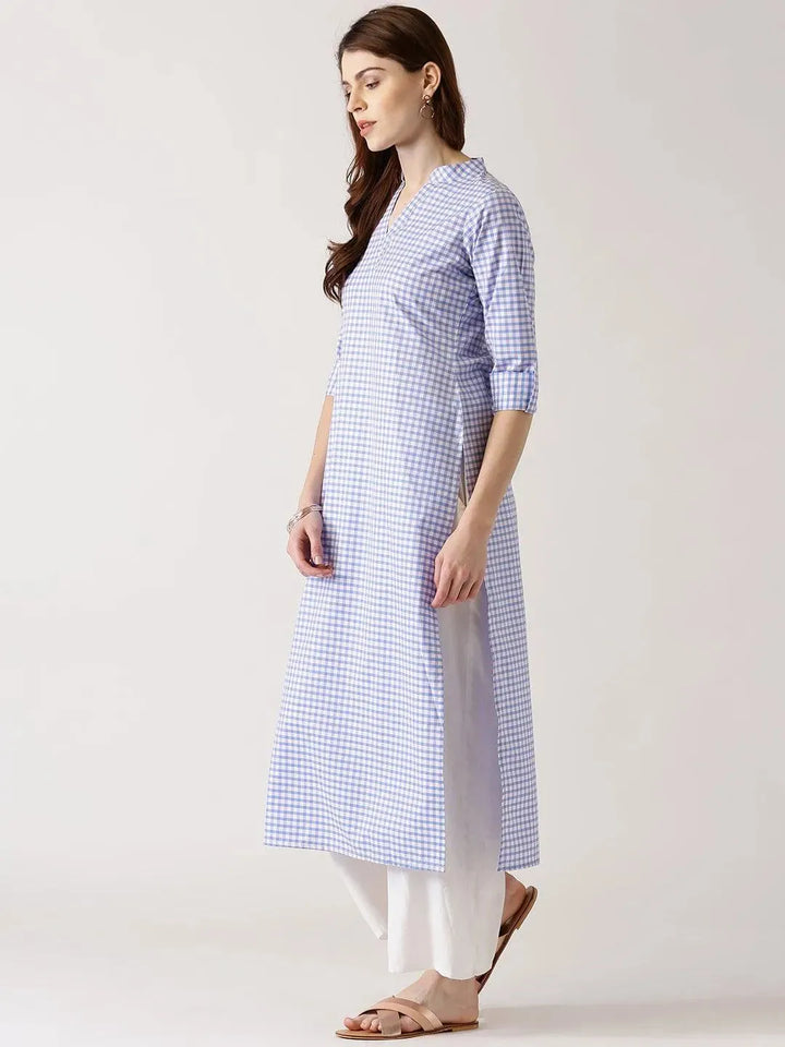 Multicolored Solid Cotton Kurta - Libas