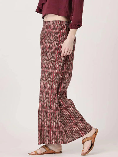 Multicoloured Abstract Cotton Palazzos - Libas