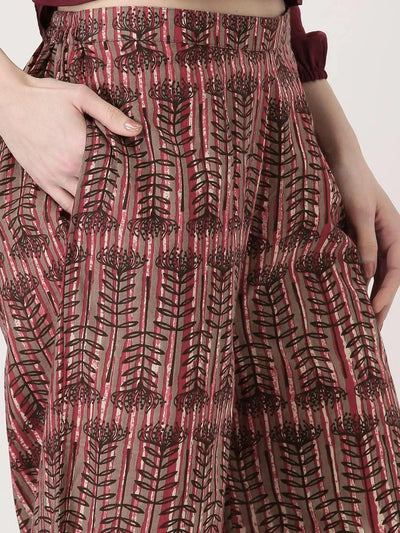 Multicoloured Abstract Cotton Palazzos - Libas
