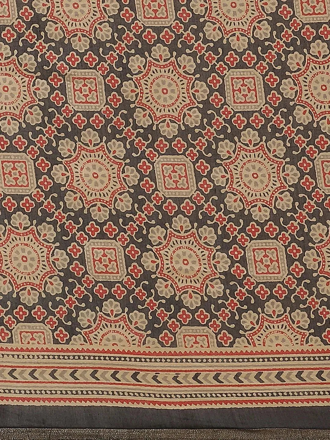 Multicoloured Chanderi Silk Saree - Libas 