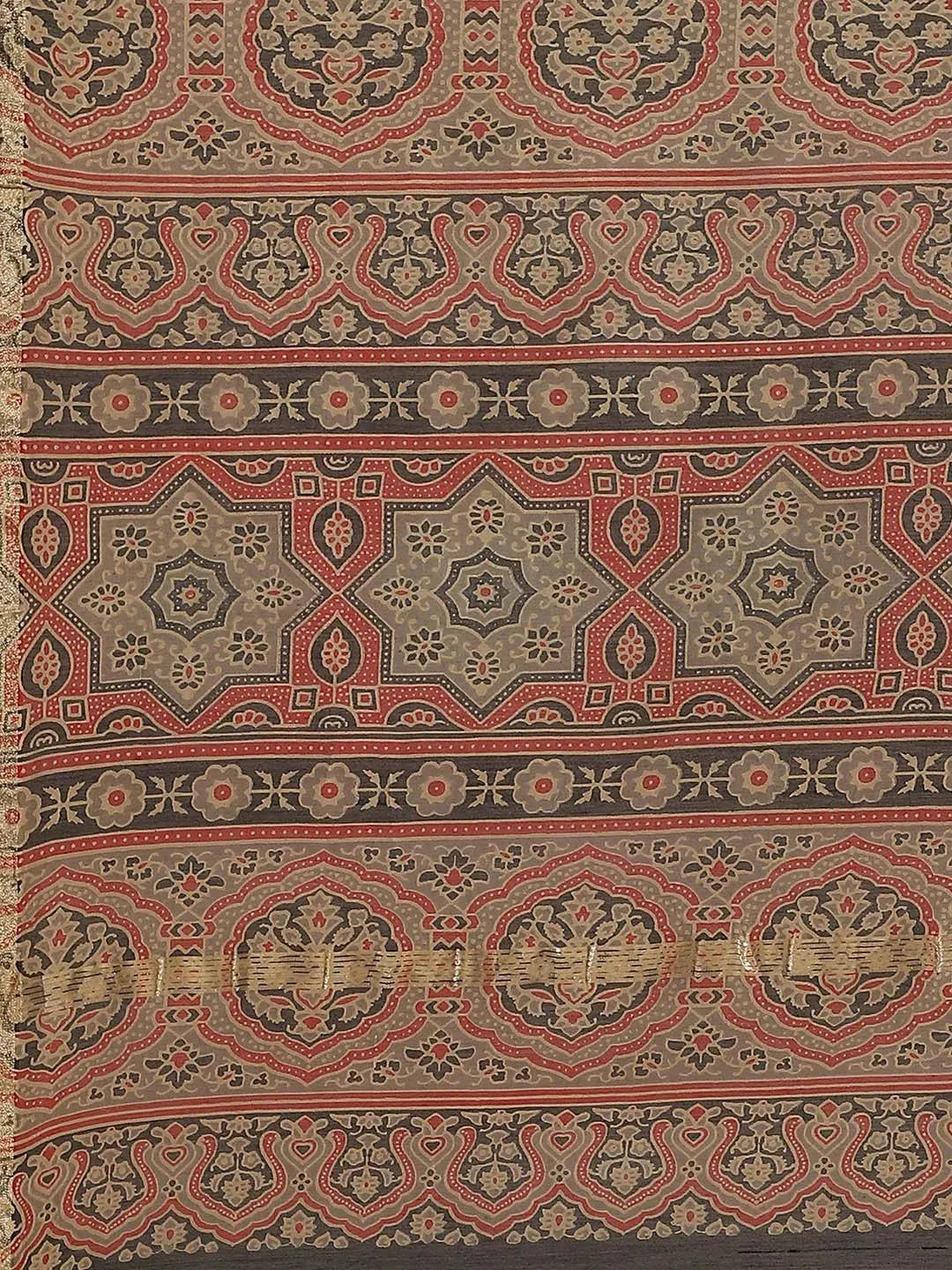 Multicoloured Chanderi Silk Saree - Libas 