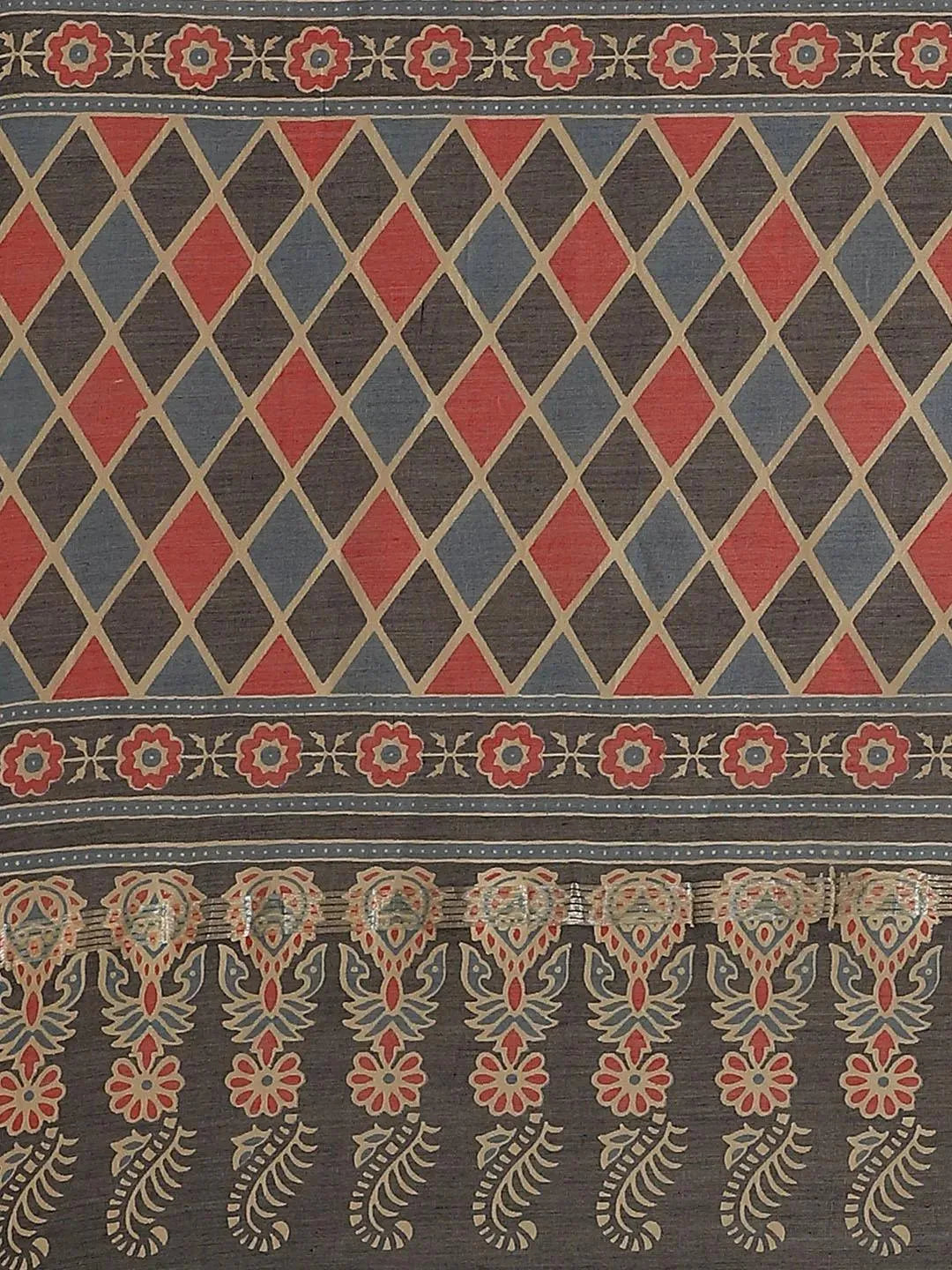 Multicoloured Chanderi Silk Saree - Libas 