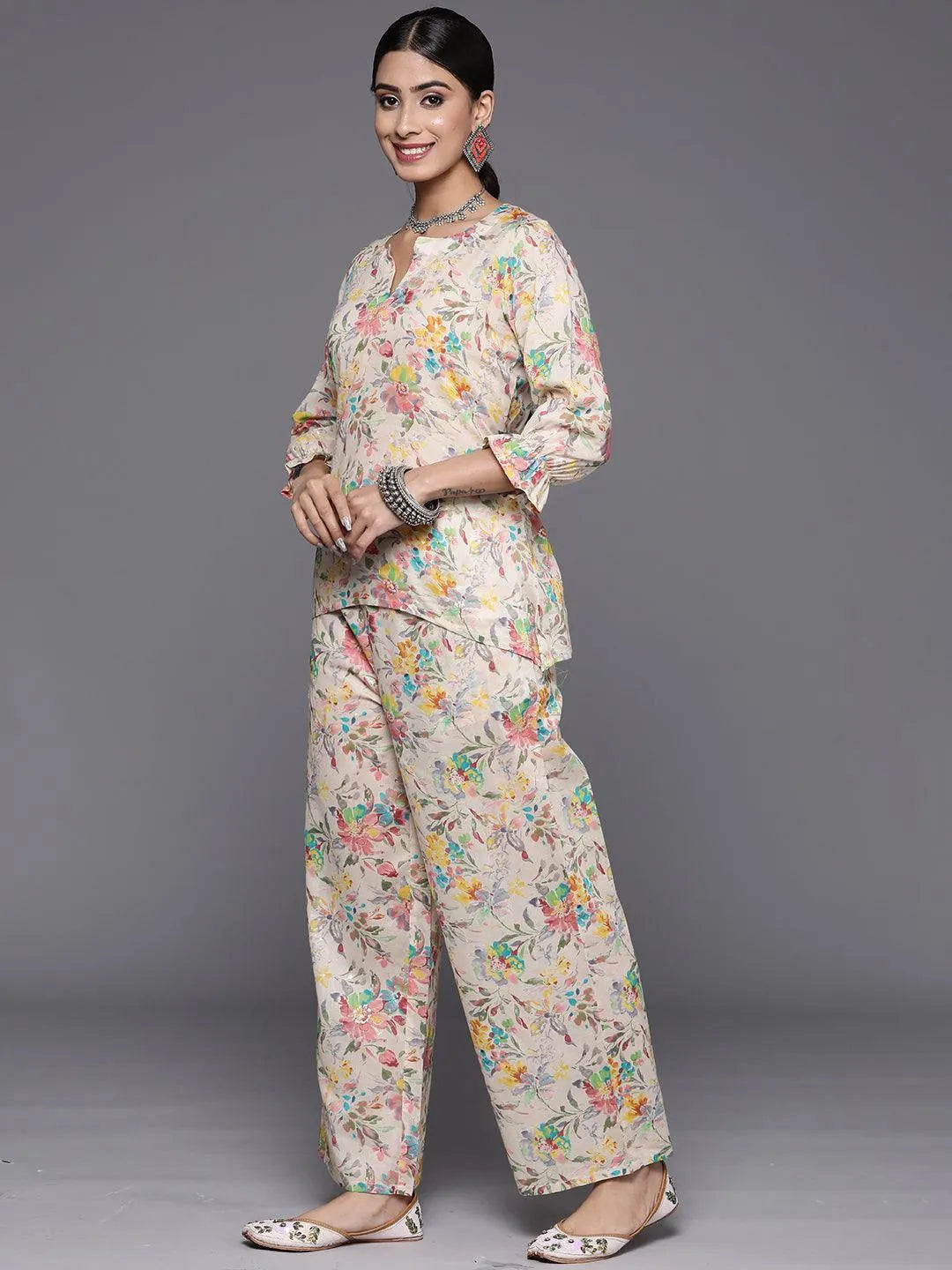 Multi Printed Cotton Co-Ords - Libas 