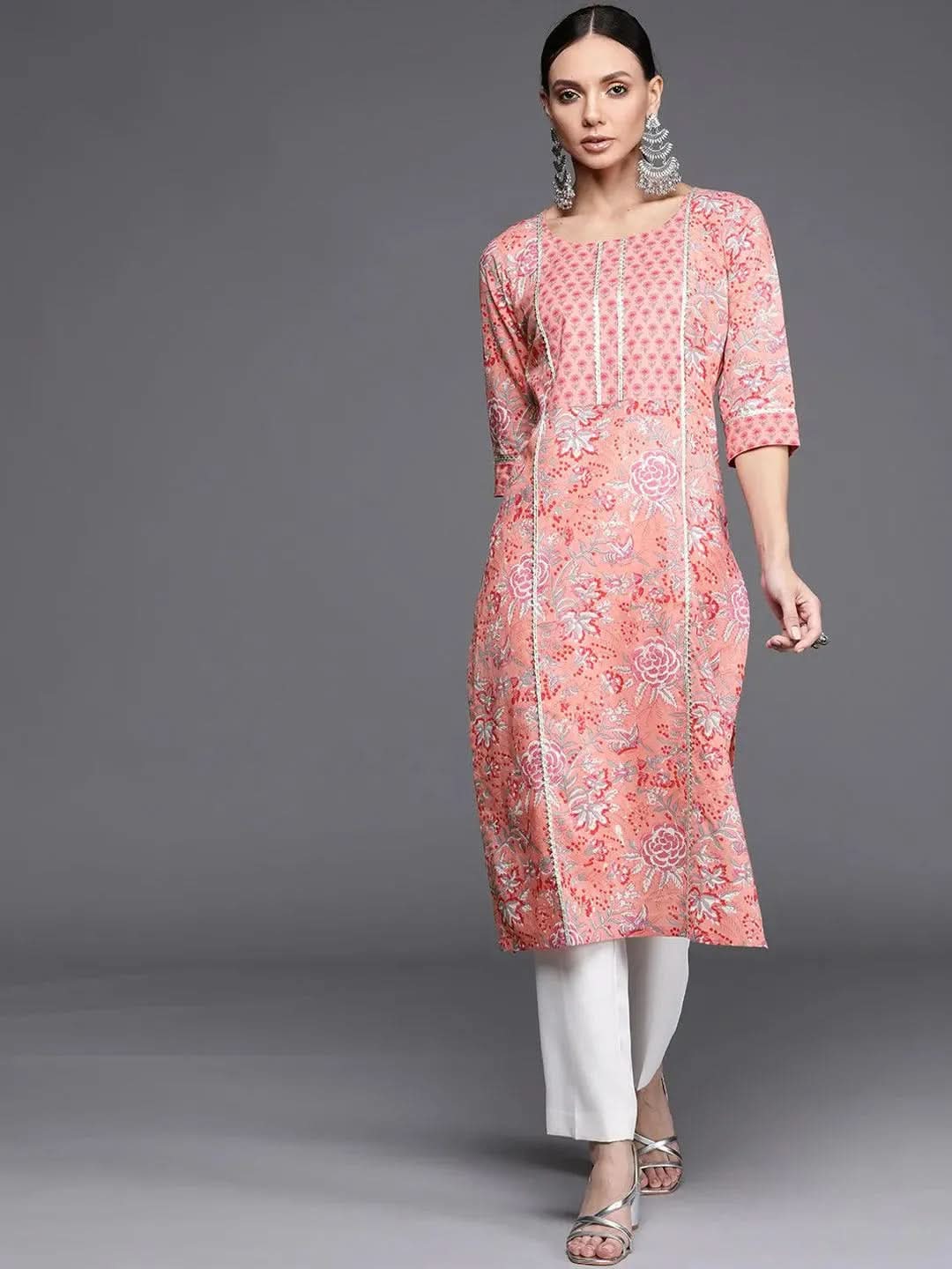 

Buy Multicoloured Printed Cotton Kurta - 22169F- | Libas Ethnic Wear Online