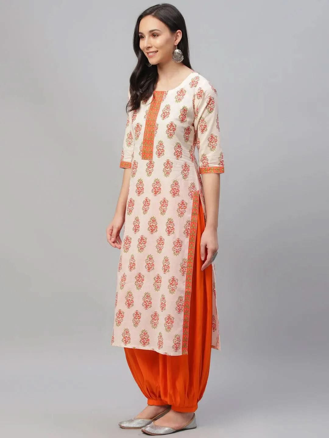 

Buy Multicoloured Printed Cotton Kurta - 9090F- | Libas Ethnic Wear Online