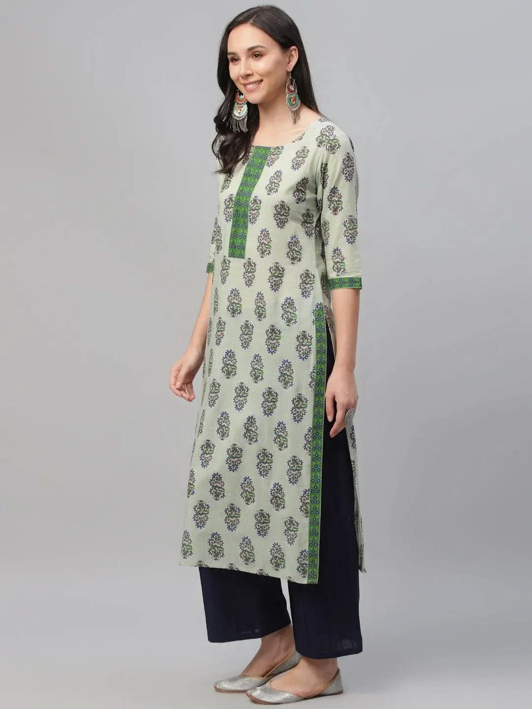 

Buy Multicoloured Printed Cotton Kurta - 9089F- | Libas Ethnic Wear Online