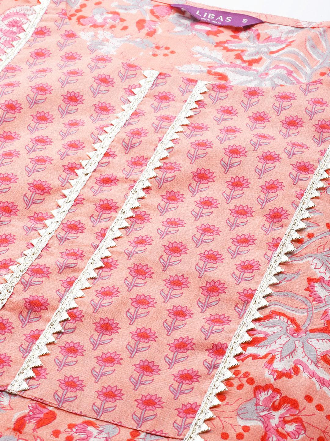 Multicoloured Printed Cotton Kurta