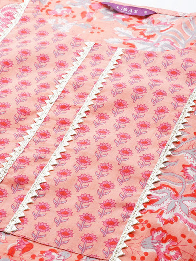 Multicoloured Printed Cotton Kurta - Libas