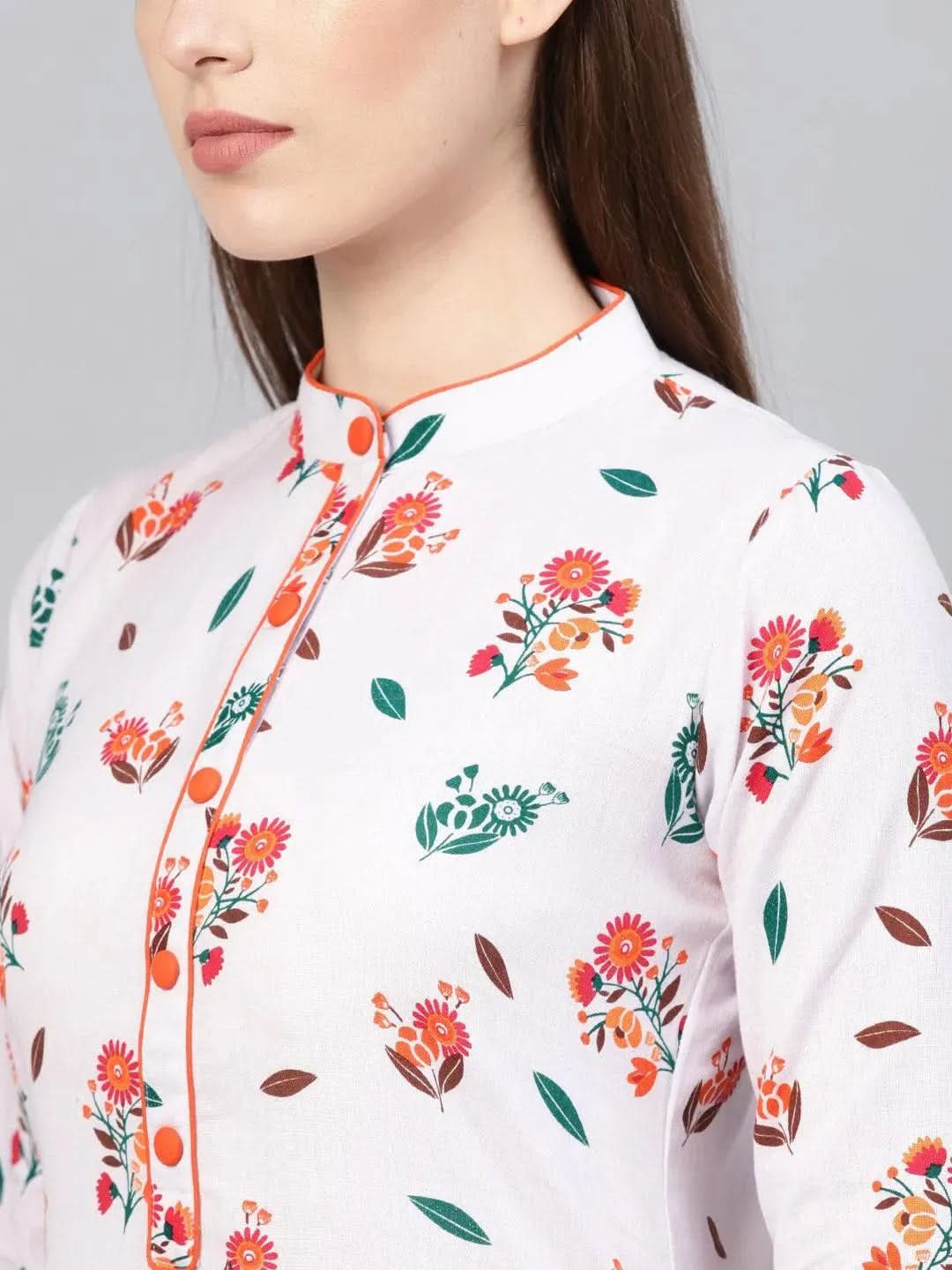 

Multicoloured Printed Cotton Kurta