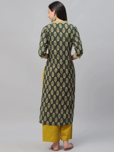 Multicoloured Printed Cotton Kurta - Libas