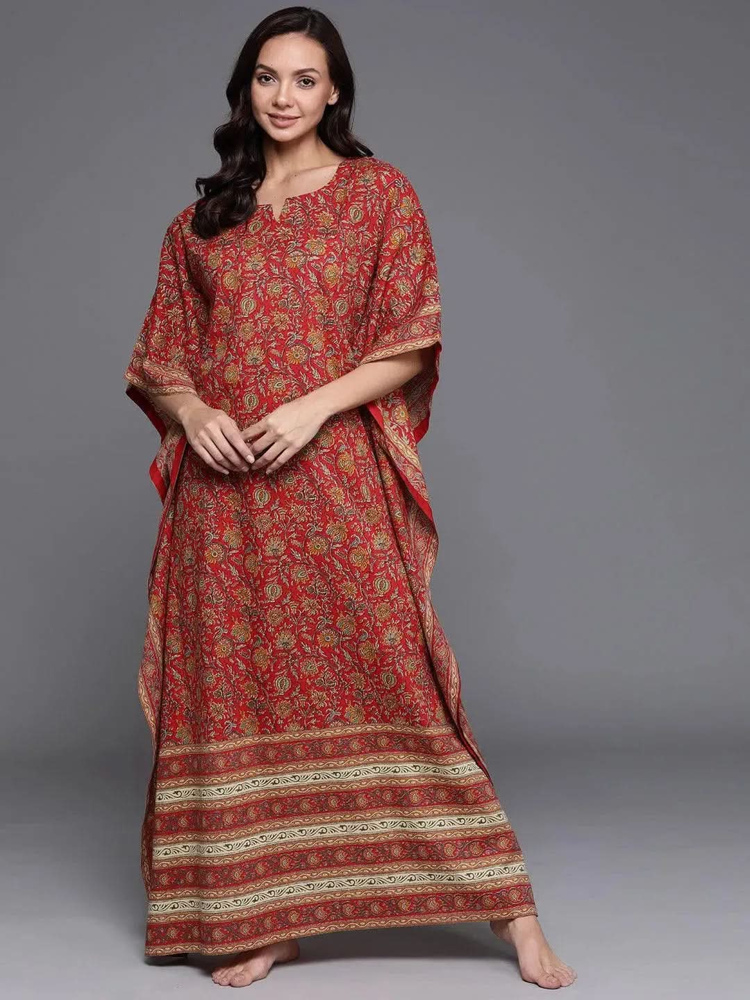 

Multicoloured Printed Cotton Nightdress