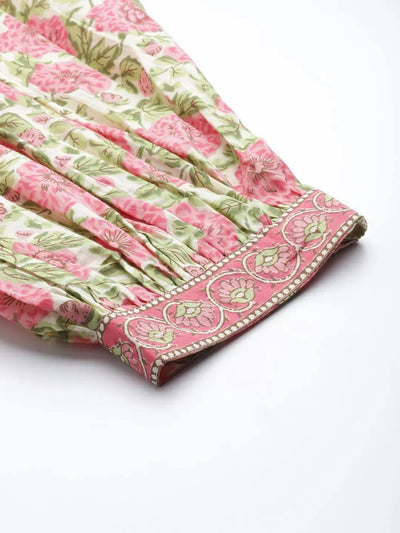 Multicoloured Printed Cotton Salwar Pants - Libas