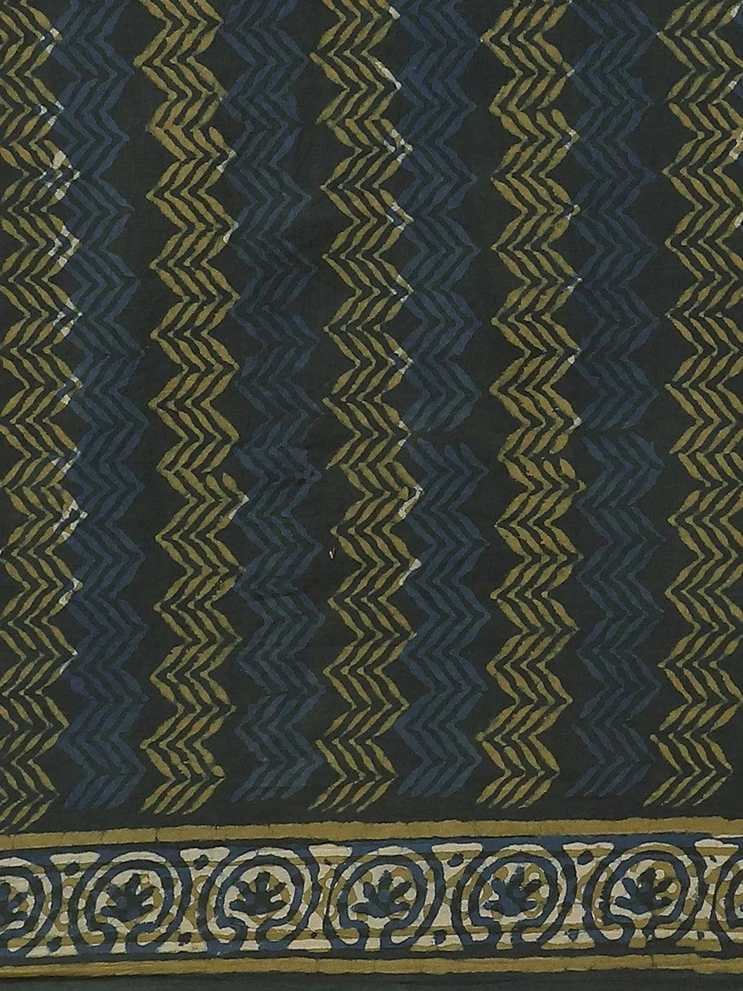 Multicoloured Printed Cotton Saree - Libas 