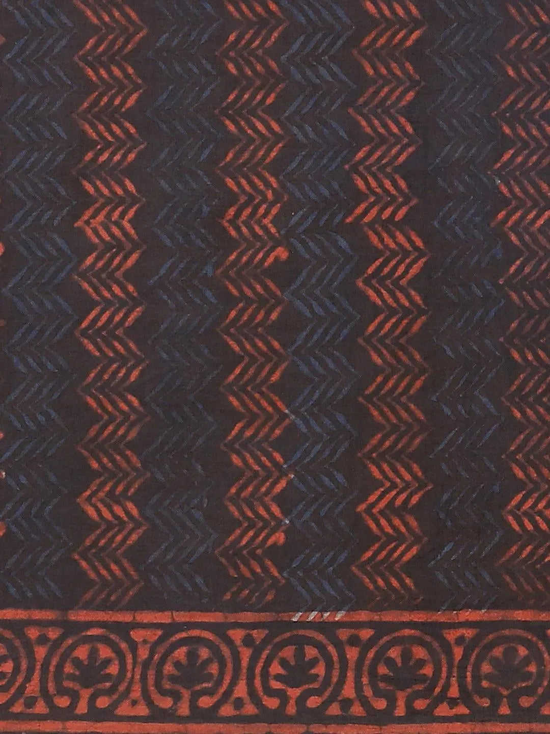 Multicoloured Printed Cotton Saree - Libas 