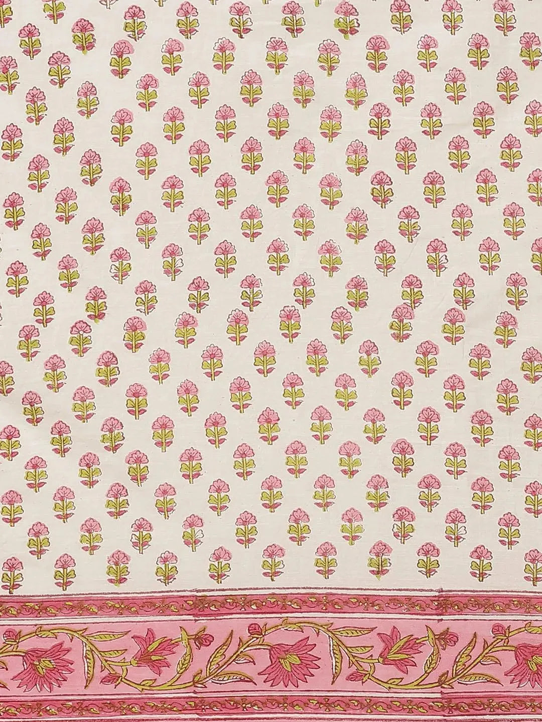 Multicoloured Printed Cotton Saree - Libas 