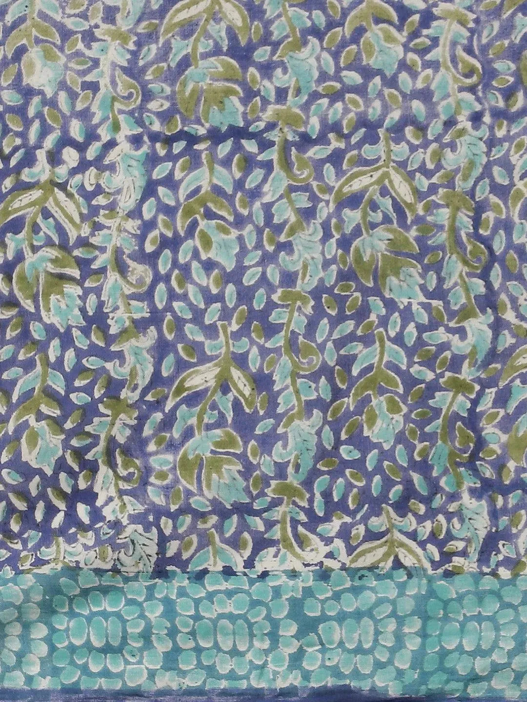 Multicoloured Printed Cotton Saree - Libas 