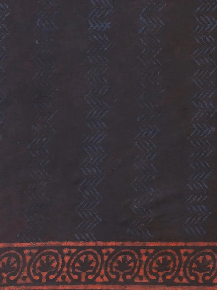 Multicoloured Printed Cotton Saree - Libas